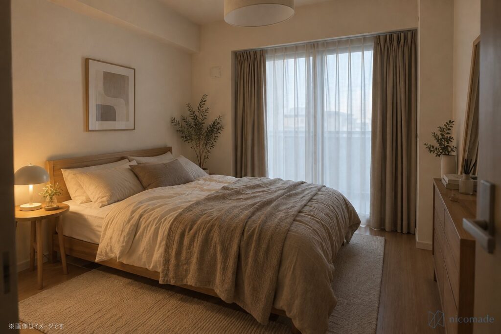 1部屋だけ整えた寝室